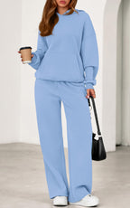 PRETTYGARDEN Women's 2 Piece Outfits Fall Sweatsuits Oversized Hoodies Wide Leg Sweatpants Tracksuits Lounge Matching Sets