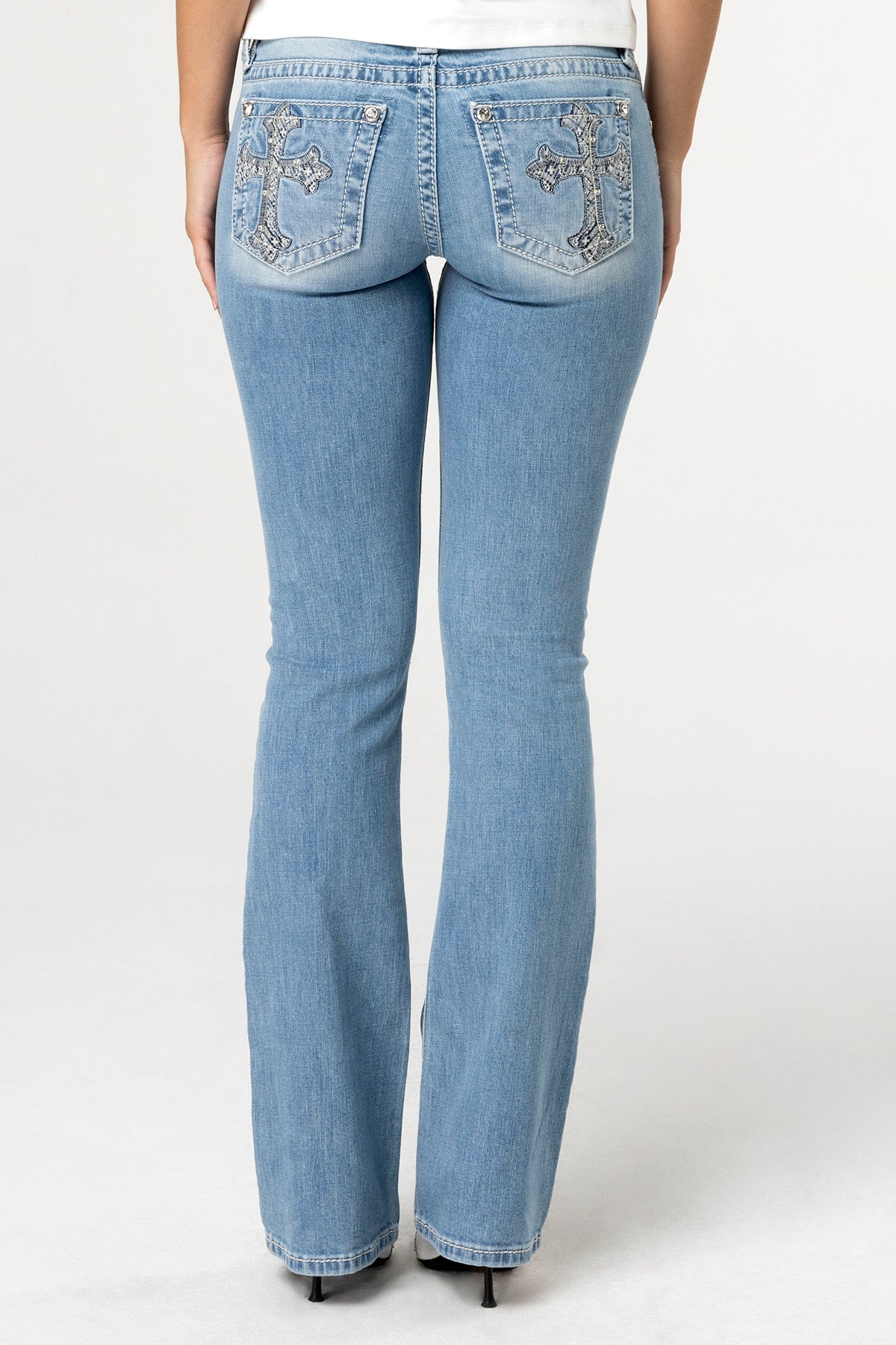 Rebel With A Cross Bootcut Jeans