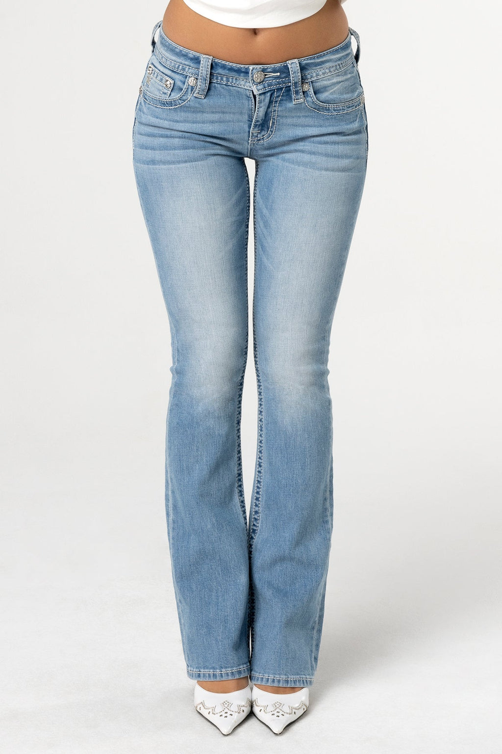 Rebel With A Cross Bootcut Jeans