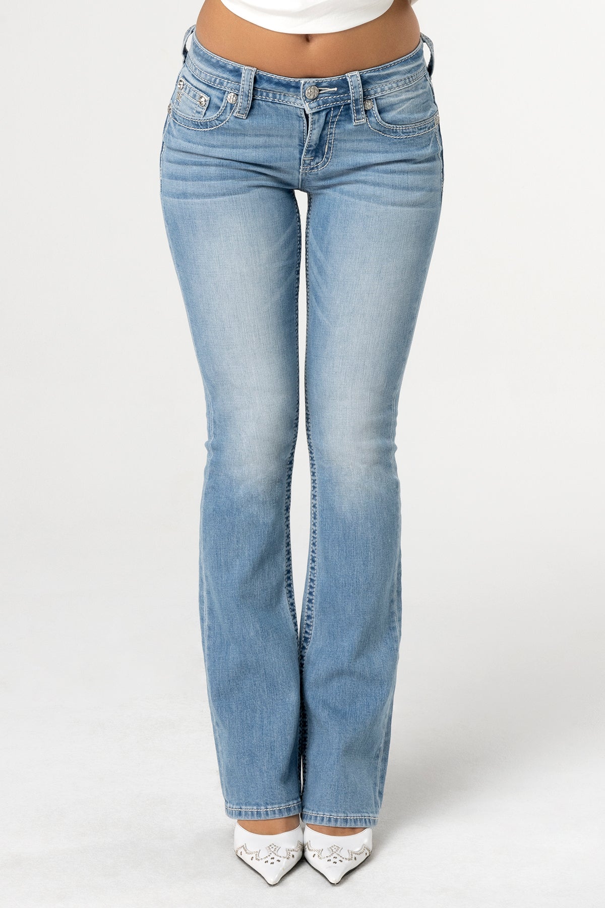 Rebel With A Cross Bootcut Jeans