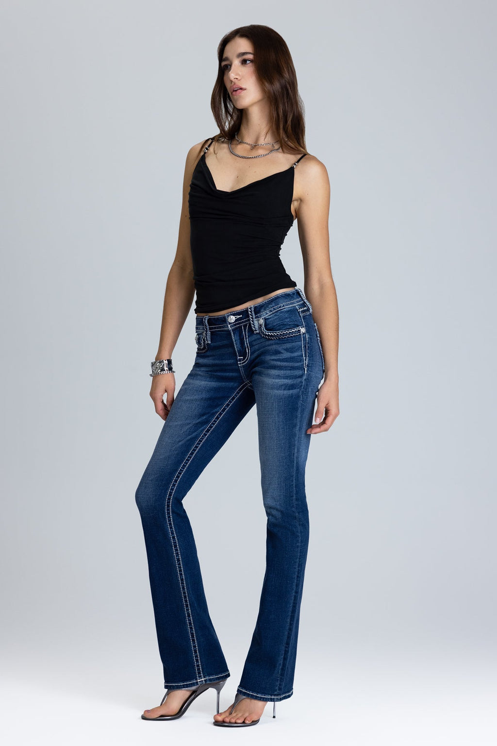 Caroline Stitched Bootcut Jeans