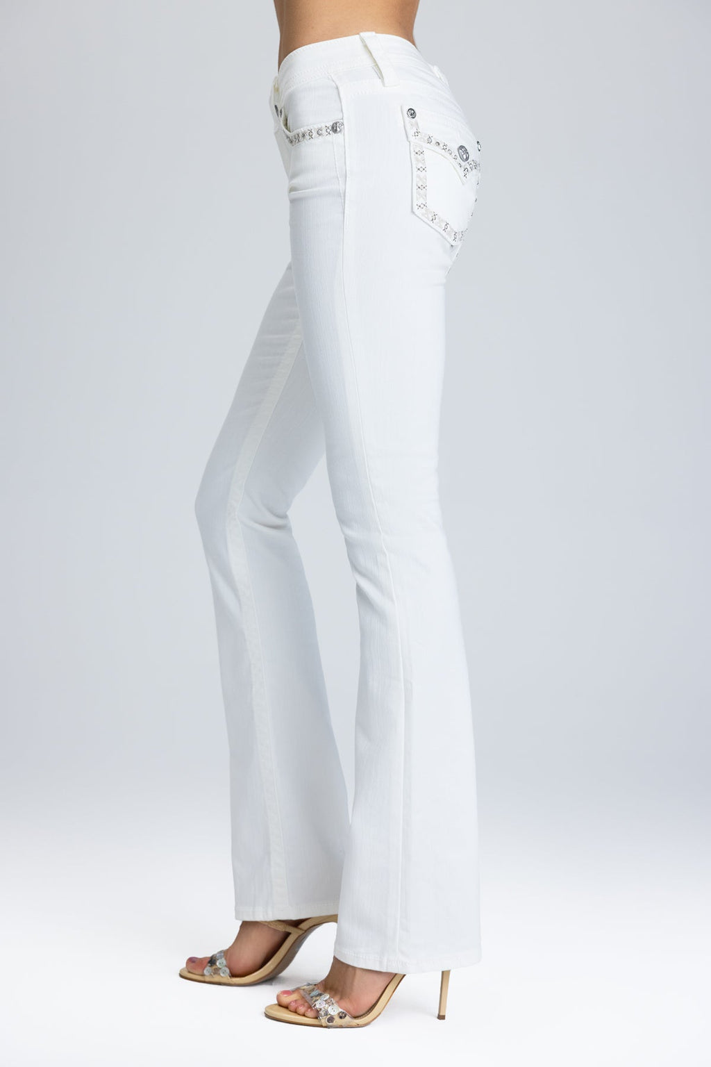 Aspen White Stitch Bootcut Jeans