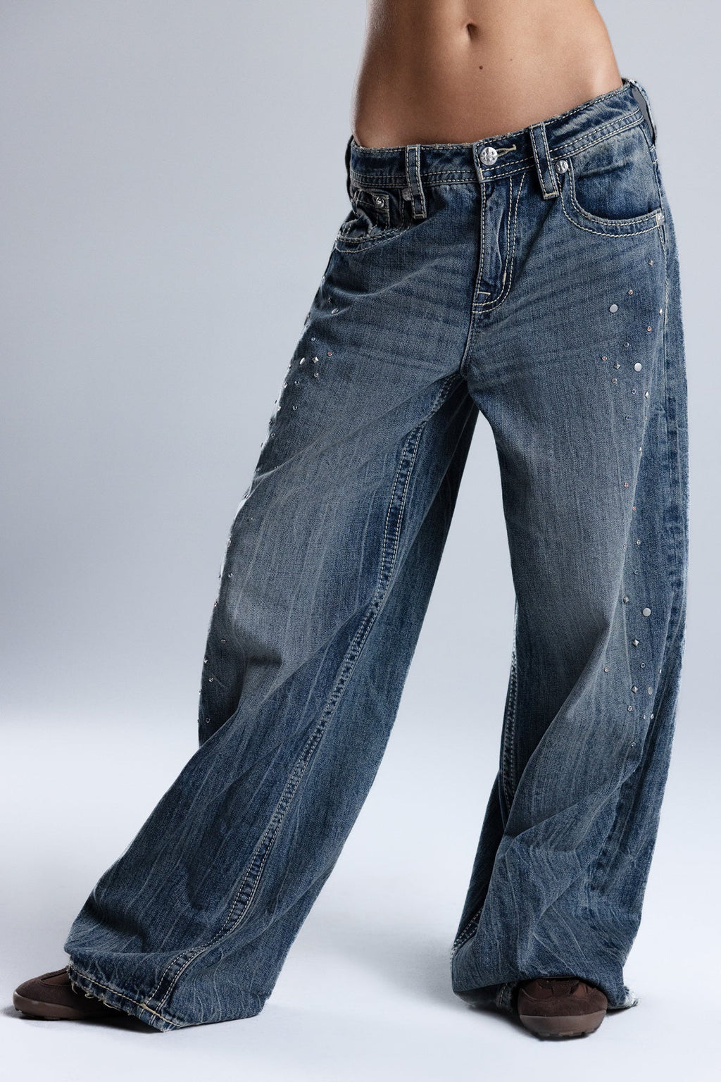 Harmony Studded Baggy Jeans