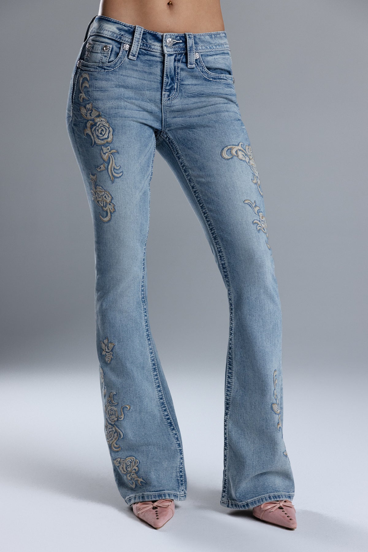 Anora Floral Flare Jeans