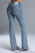 Anora Floral Flare Jeans
