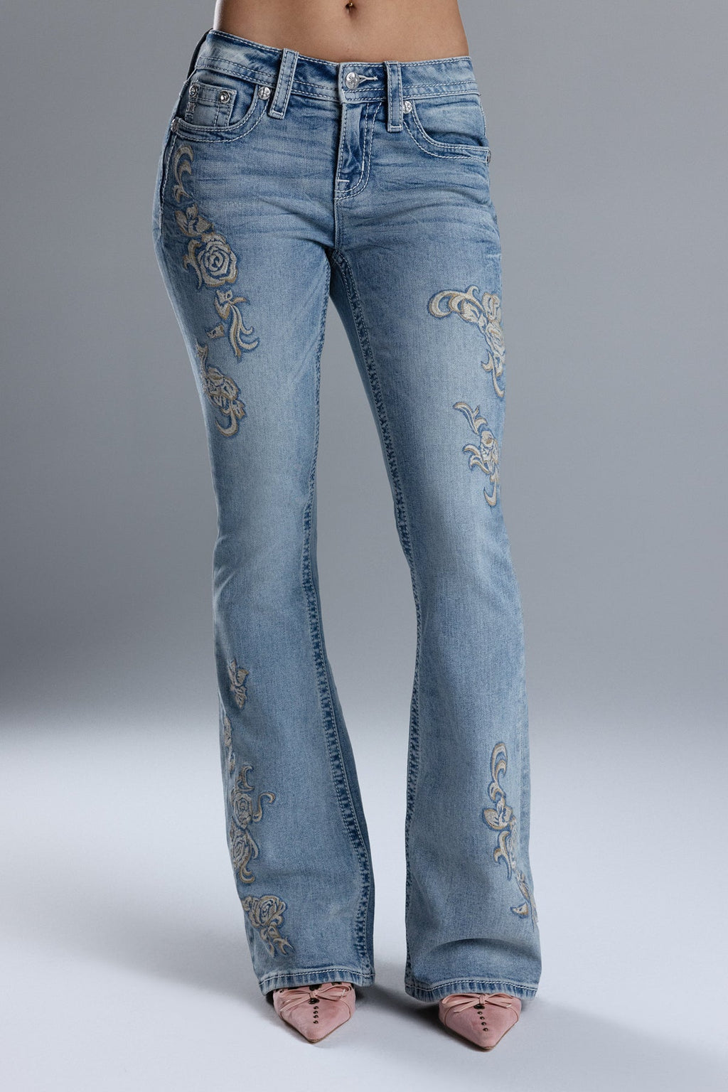 Anora Floral Flare Jeans