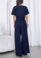 PRETTYGARDEN Women 2 Piece Summer Outfits Short Sleeve Strappy Top Wide Leg Pants Tracksuit Lounge Sets Beach Clothes