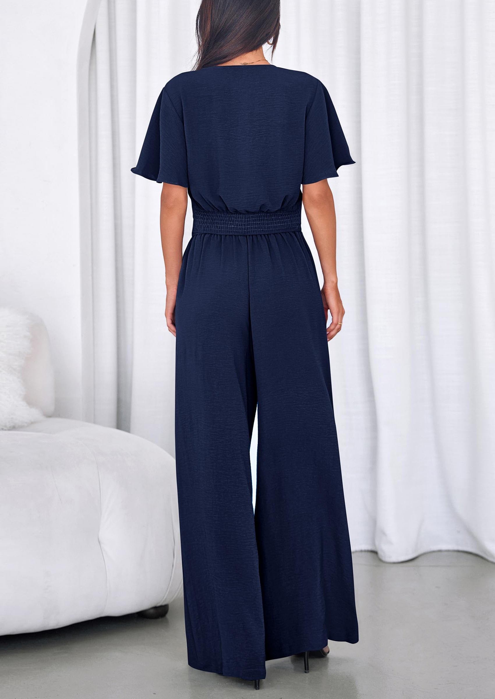 PRETTYGARDEN Women 2 Piece Summer Outfits Short Sleeve Strappy Top Wide Leg Pants Tracksuit Lounge Sets Beach Clothes