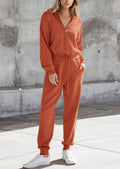 PRETTYGARDEN Women's 2 Piece Sweater Set Pullover Zip Up Sweatshirt Jogger Sweatpants Tracksuit Casual Outfit