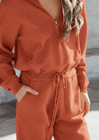 PRETTYGARDEN Women's 2 Piece Sweater Set Pullover Zip Up Sweatshirt Jogger Sweatpants Tracksuit Casual Outfit