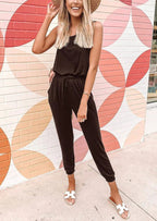 PRETTYGARDEN Two Piece Outfit Sets Casual Sleeveless Crewneck Tops and Sweatpants