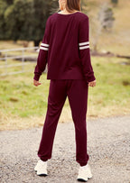 PRETTYGARDEN Women's Color Block 2 Piece Spring Tracksuit Crewneck Long Sleeve Tops Long Sweatpants Outfits Lounge Sets