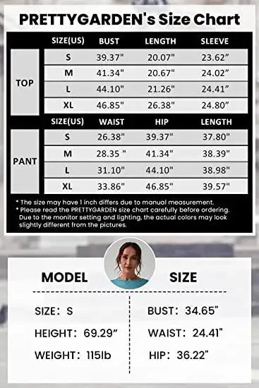 PRETTYGARDEN Women's Color Block 2 Piece Spring Tracksuit Crewneck Long Sleeve Tops Long Sweatpants Outfits Lounge Sets