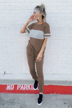 PRETTYGARDEN Women's Two Piece Lounge Sets Spring Summer Jogger Pants Vacation Outfits Travel Airplane Matching Clothes