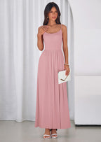 PRETTYGARDEN Womens Spaghetti Strap Maxi Dresses Sleeveless Summer Dress Long Casual Knit Flowy Beach Sundresses with Pockets