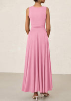 PRETTYGARDEN Womens Spring Dresses Casual Sleeveless Crewneck Aline Maxi Dress Stretch Tank Flowy Long Dresses