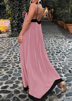 PRETTYGARDEN Women's Flowy Maxi Dress Summer Sleeveless V Neck Spaghetti Strap Elegant Wedding Party Dresses