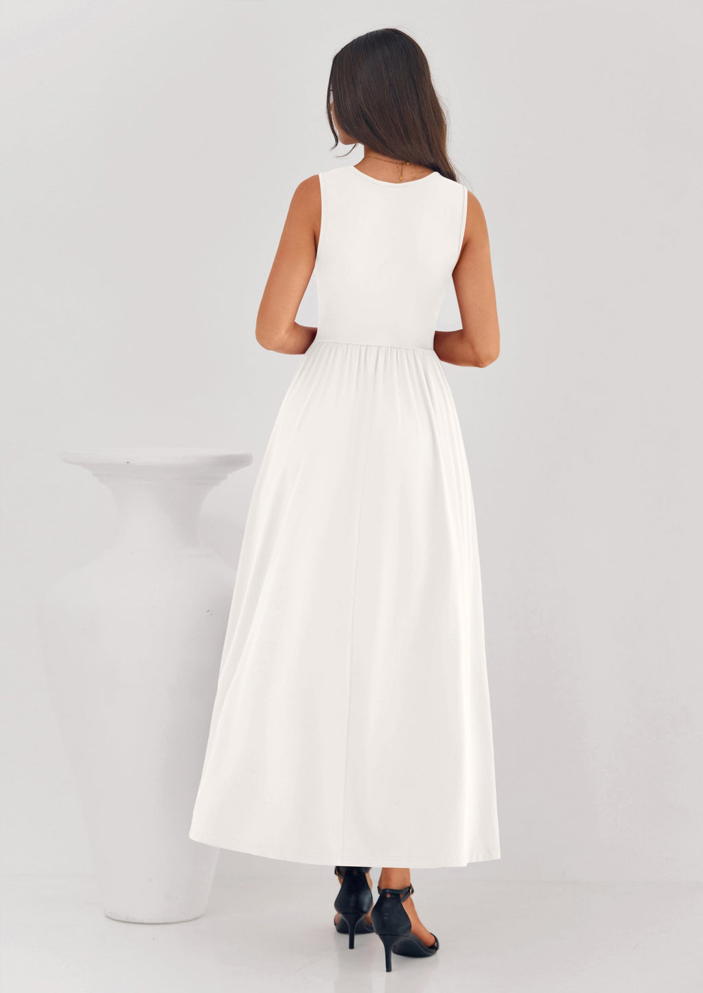 PRETTYGARDEN Summer Maxi Dresses for Women Sleeveless A Line Flowy Long Casual Sundress Wedding Guest Fashion Clothing