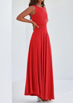 PRETTYGARDEN Womens Spring Dresses Casual Sleeveless Crewneck Aline Maxi Dress Stretch Tank Flowy Long Dresses