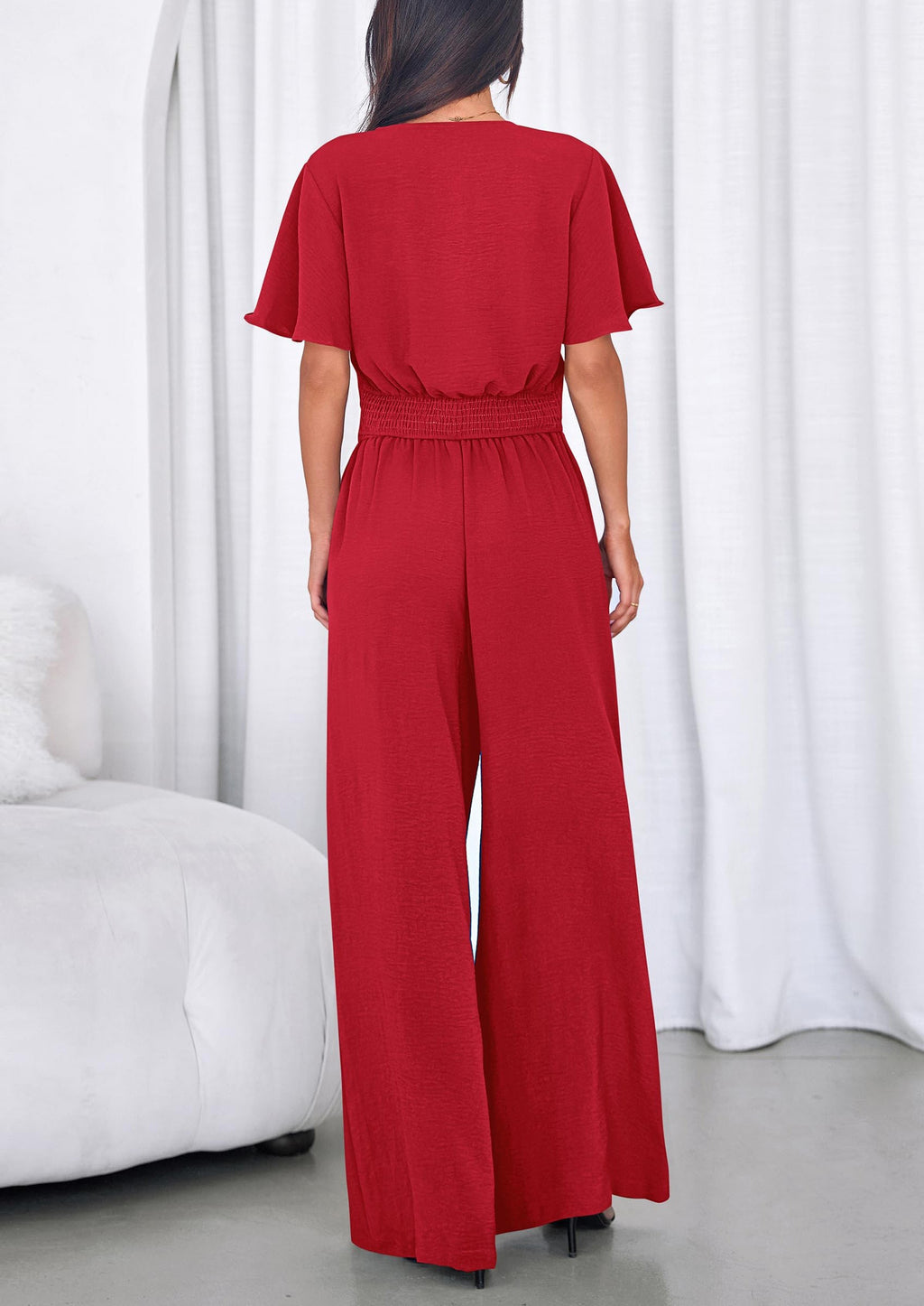 PRETTYGARDEN Women 2 Piece Summer Outfits Short Sleeve Strappy Top Wide Leg Pants Tracksuit Lounge Sets Beach Clothes