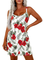 PRETTYGARDEN Women's Summer Dresses Casual Print Spaghetti Strap Sleeveless Sundress Beach Vacation Cover Ups