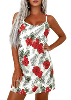 PRETTYGARDEN Women's Summer Dresses Casual Print Spaghetti Strap Sleeveless Sundress Beach Vacation Cover Ups