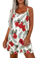 PRETTYGARDEN Women's Summer Dresses Casual Print Spaghetti Strap Sleeveless Sundress Beach Vacation Cover Ups