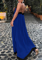 PRETTYGARDEN Women's Flowy Maxi Dress Summer Sleeveless V Neck Spaghetti Strap Elegant Wedding Party Dresses