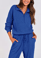 PRETTYGARDEN Women's Fall 2 Piece Lounge Sets Zip Up Sweatshirt Jogger Pants Sweat Track Suits Travel Outfit Winter Clothing
