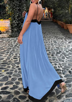 PRETTYGARDEN Women's Flowy Maxi Dress Summer Sleeveless V Neck Spaghetti Strap Elegant Wedding Party Dresses