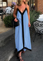 PRETTYGARDEN Women's Flowy Maxi Dress Summer Sleeveless V Neck Spaghetti Strap Elegant Wedding Party Dresses