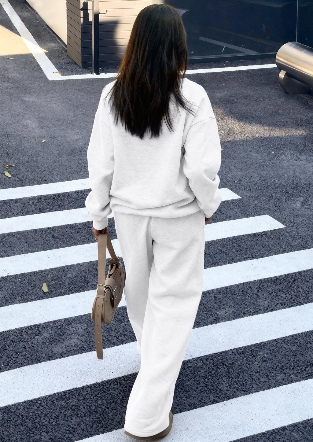 PRETTYGARDEN Casual Winter Two Piece Sets for Women V Neck Sweatshirt Loose Wide Leg Pants Tracksuit Knit Fall Outfits