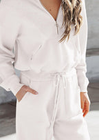 PRETTYGARDEN Women's 2 Piece Sweater Set Pullover Zip Up Sweatshirt Jogger Sweatpants Tracksuit Casual Outfit