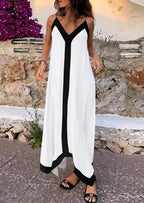 PRETTYGARDEN Women's Flowy Maxi Dress Summer Sleeveless V Neck Spaghetti Strap Elegant Wedding Party Dresses