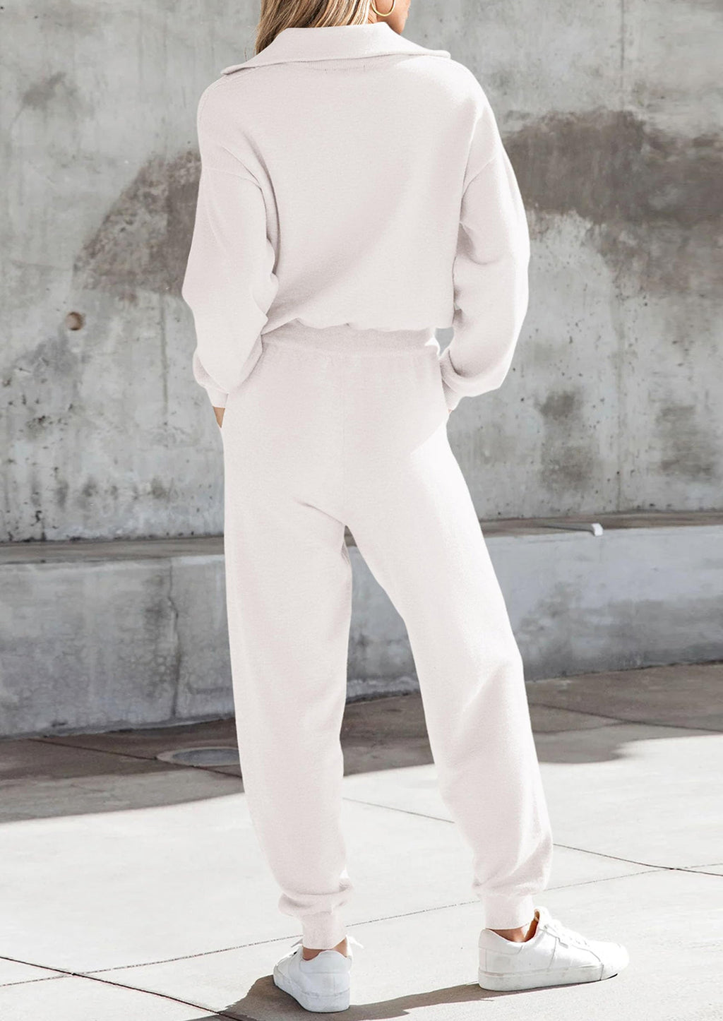 PRETTYGARDEN Women's 2 Piece Sweater Set Pullover Zip Up Sweatshirt Jogger Sweatpants Tracksuit Casual Outfit