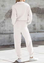 PRETTYGARDEN Women's 2 Piece Sweater Set Pullover Zip Up Sweatshirt Jogger Sweatpants Tracksuit Casual Outfit