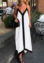 PRETTYGARDEN Women's Flowy Maxi Dress Summer Sleeveless V Neck Spaghetti Strap Elegant Wedding Party Dresses