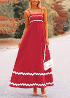 PRETTYGARDEN Women's Summer Flowy Maxi Dress Casual Sleeveless Spaghetti Strap Ruffle Beach Long Dresses