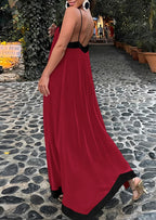 PRETTYGARDEN Women's Flowy Maxi Dress Summer Sleeveless V Neck Spaghetti Strap Elegant Wedding Party Dresses