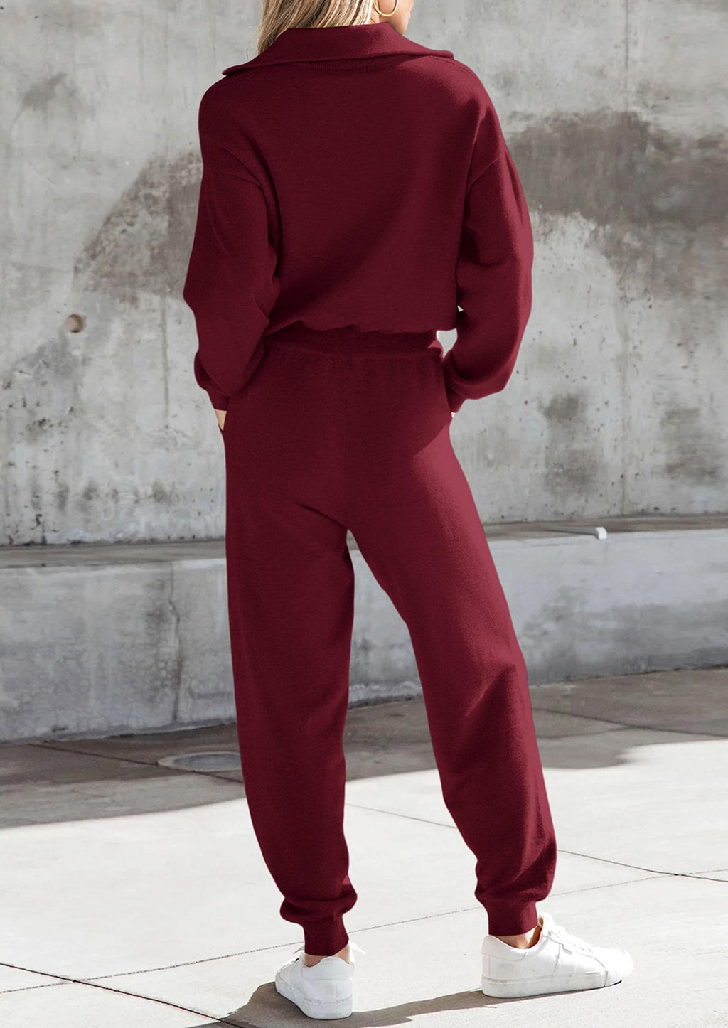 PRETTYGARDEN Women's 2 Piece Sweater Set Pullover Zip Up Sweatshirt Jogger Sweatpants Tracksuit Casual Outfit