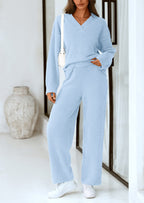 PRETTYGARDEN Lounge Sets for Women Two Piece Sweaters Pajama Set Fall Fashion Loungewear Outfits Matching Winter Clothes