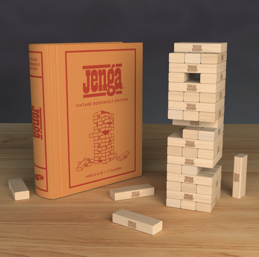 Board Game: Jenga Vintage Bookshelf Edition