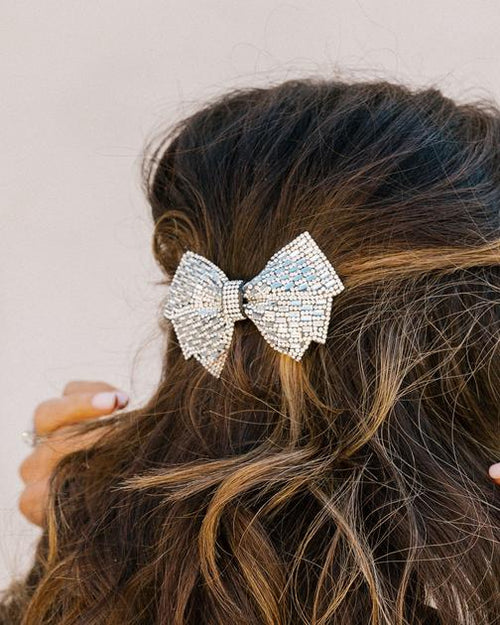 Delight Rhinestone Ribbon Hair Clip