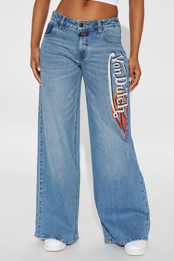Von Dutch Flame Wide Leg Jeans