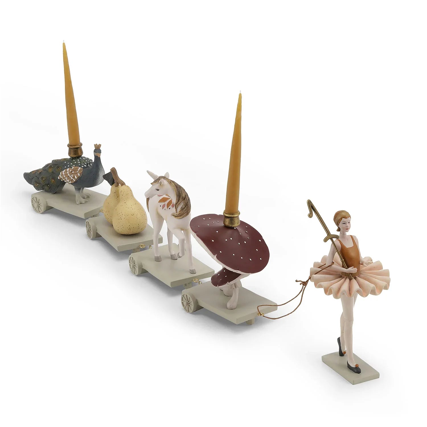 Ballerina Birthday Train With Beeswax Candles