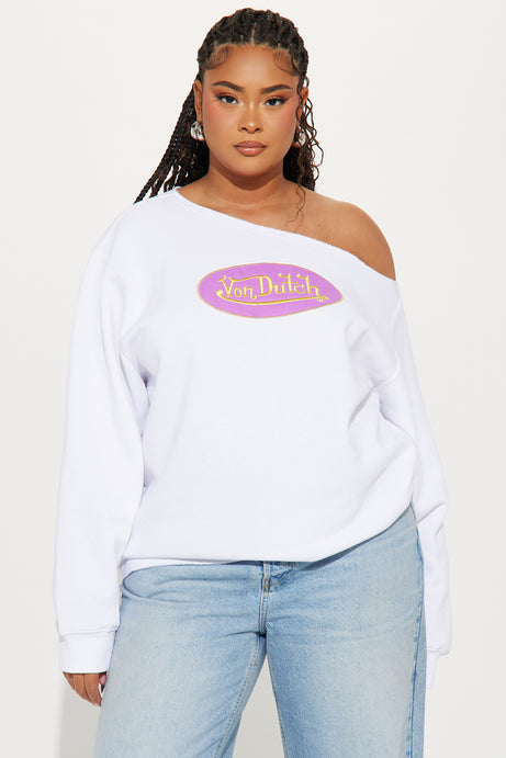 Von Dutch Off Shoulder Sweatshirt