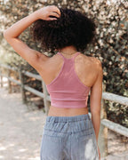 Cardinal Ribbed Racerback Brami - Vintage Mauve