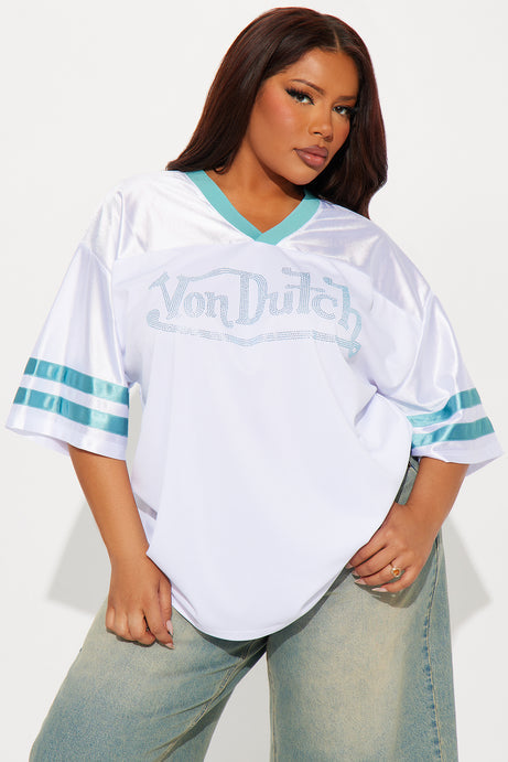 Von Dutch Rhinestone Jersey Tee