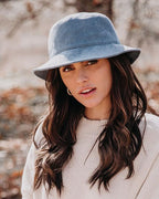 Corduroy Bucket Hat - Dusty Blue - FINAL SALE