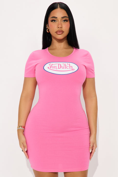 Von Dutch Logo T Shirt Mini Dress